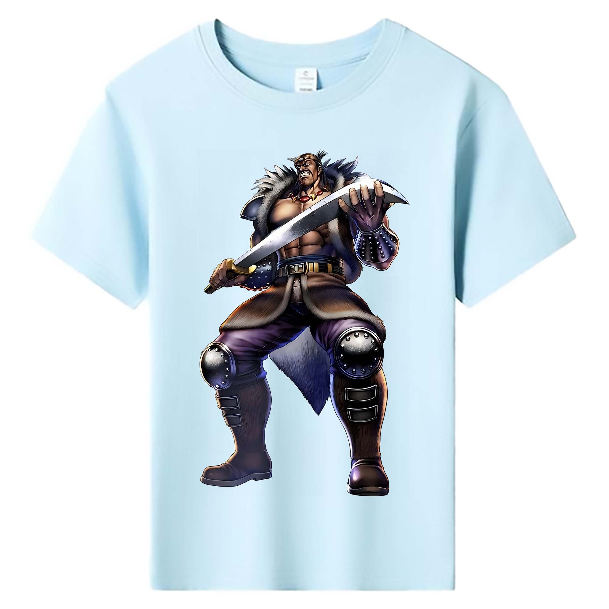 （画像用） 北斗の拳 Fist of the North Star 綿100％キッズTシャツ（フロントプリント）
